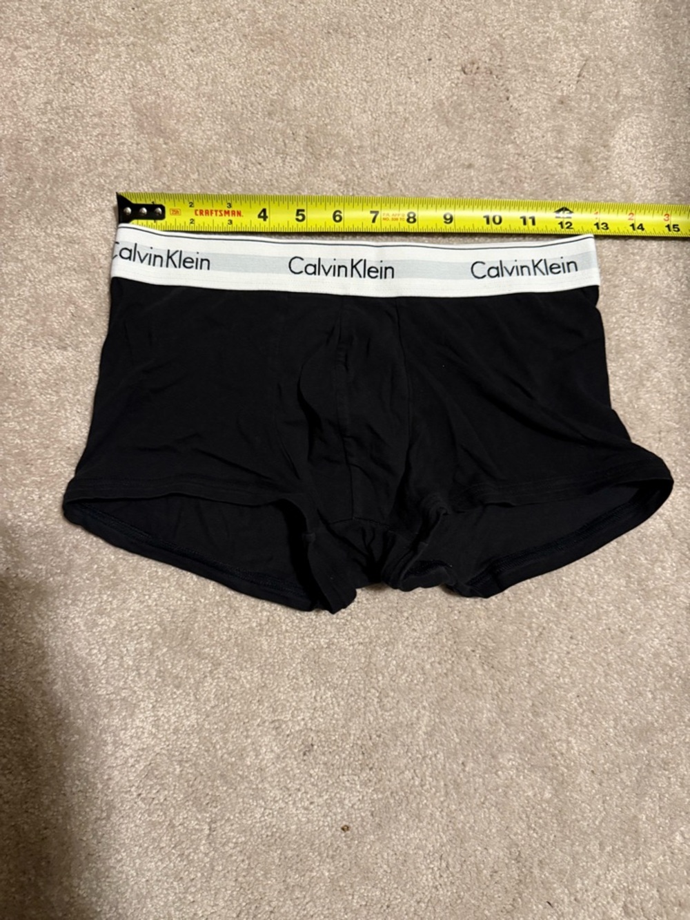 Calvin Klein Black Boxer Brief with White Logo Waistband